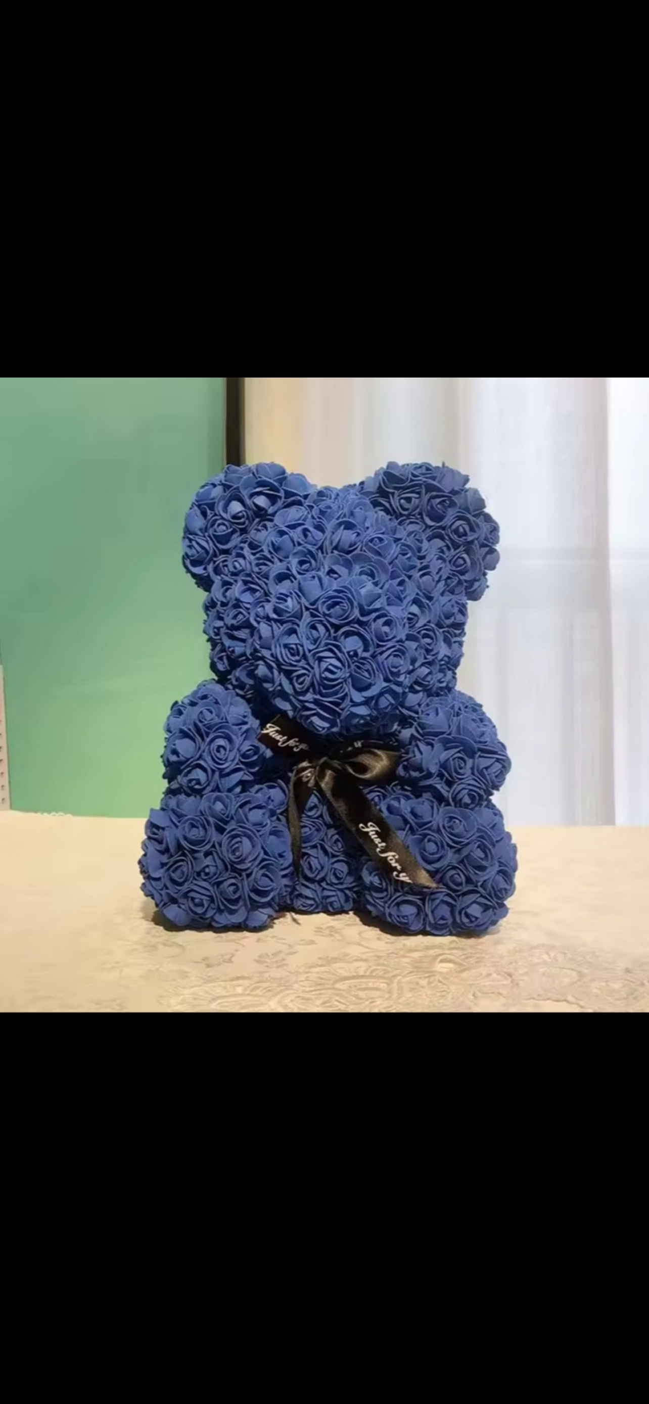 Ours en Roses avec Bouquet Rouge – Cadeau Amour & Tendresse